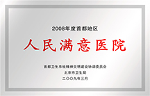 2008年首都地区人民满意医院